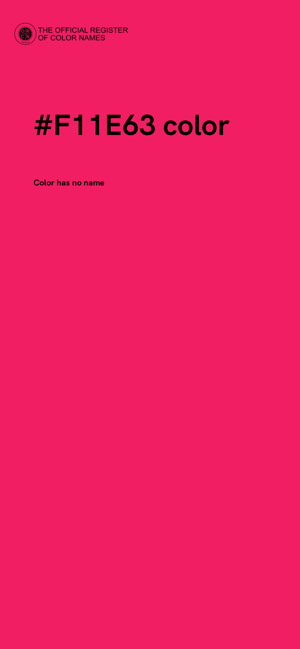 #F11E63 color image