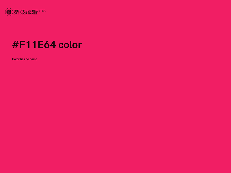 #F11E64 color image