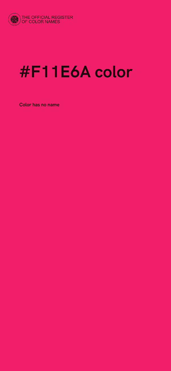 #F11E6A color image