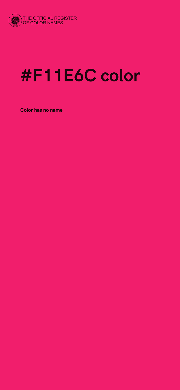#F11E6C color image