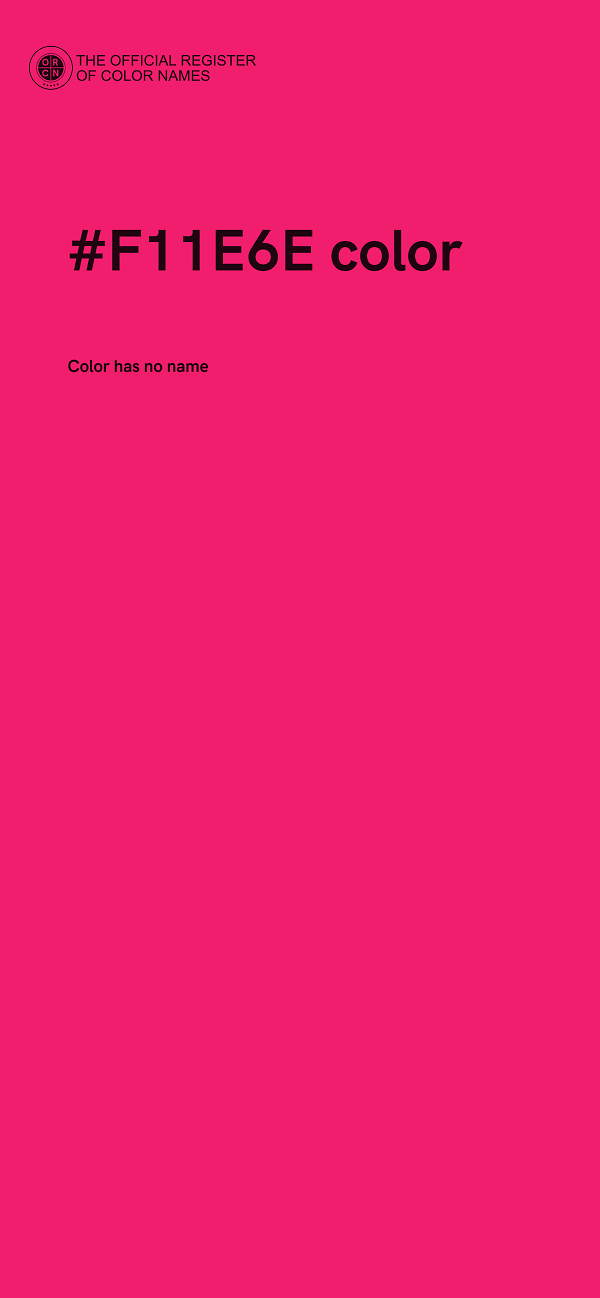 #F11E6E color image