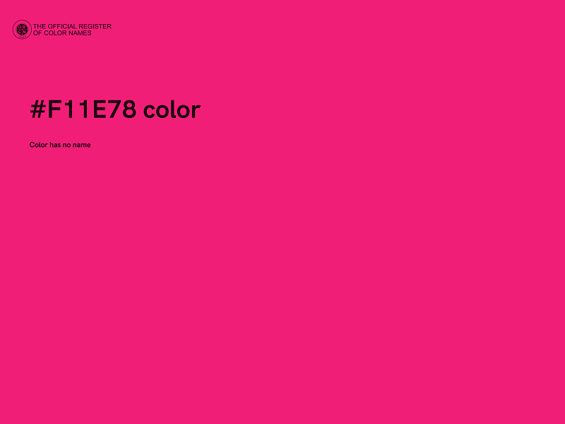 #F11E78 color image