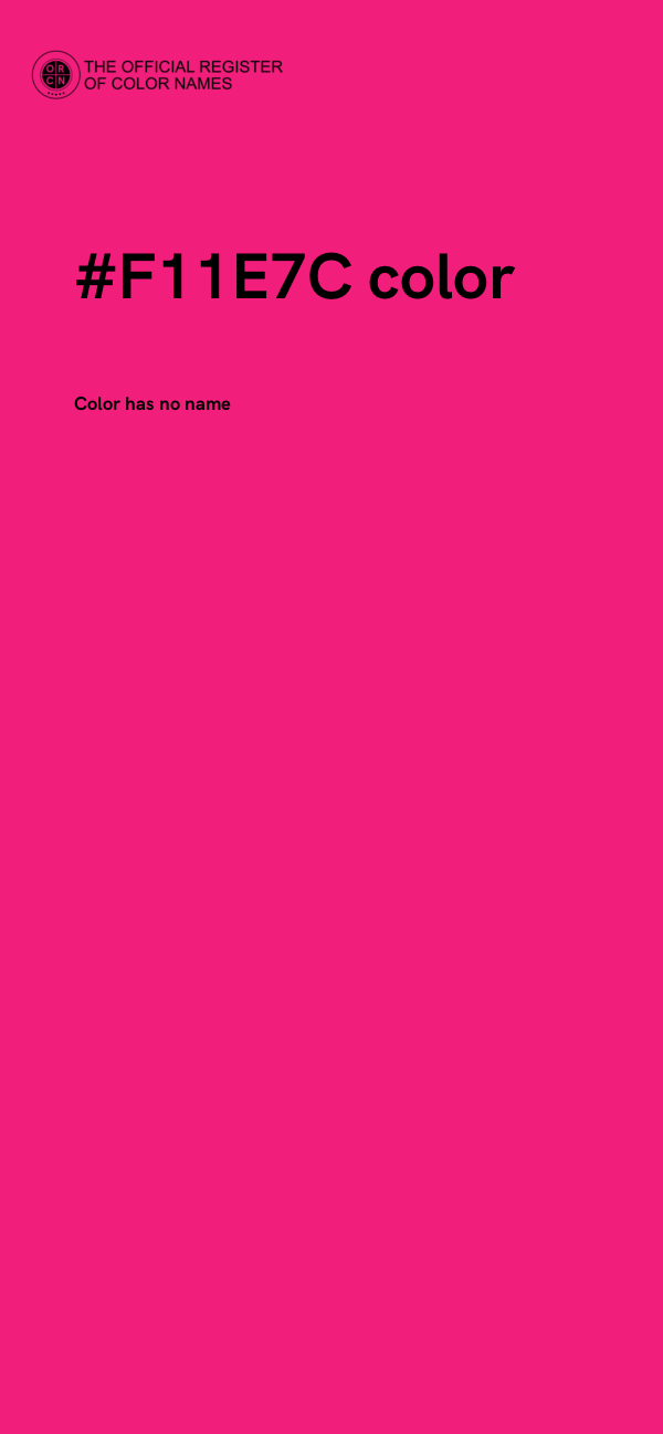 #F11E7C color image