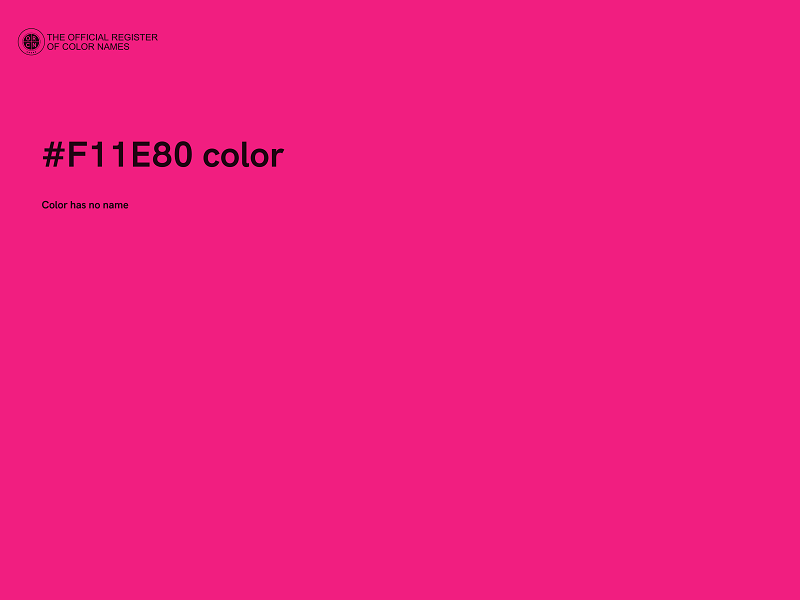 #F11E80 color image