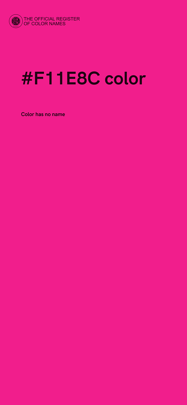#F11E8C color image