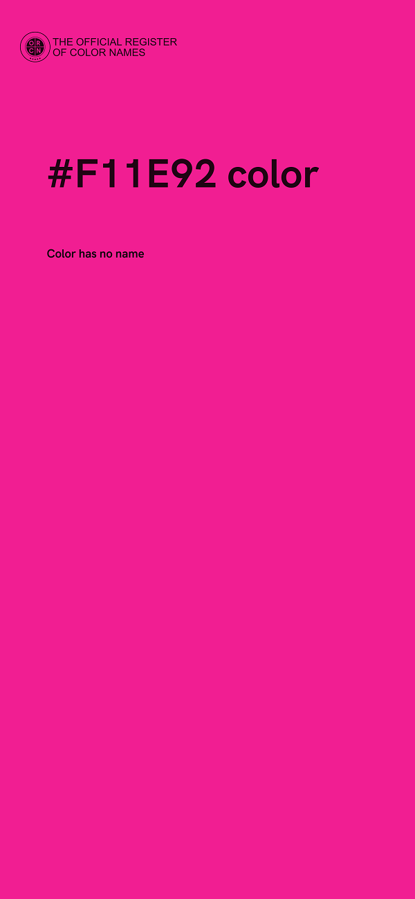 #F11E92 color image