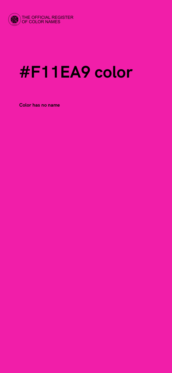#F11EA9 color image