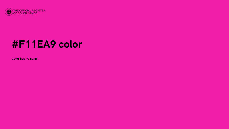 #F11EA9 color image