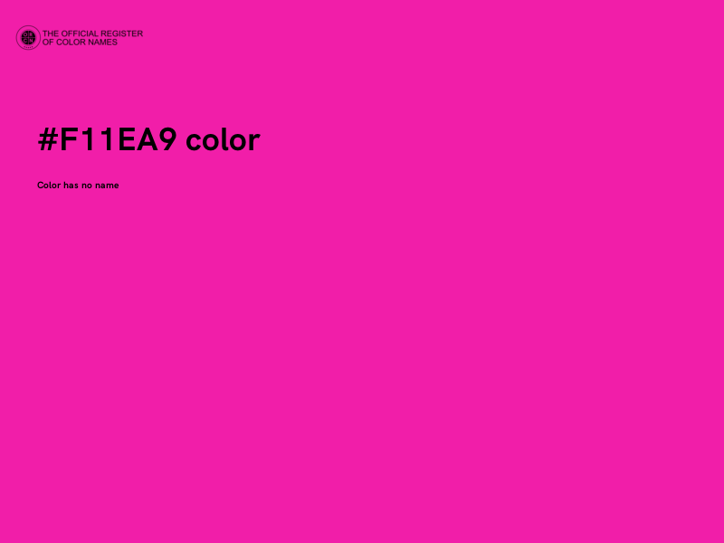 #F11EA9 color image