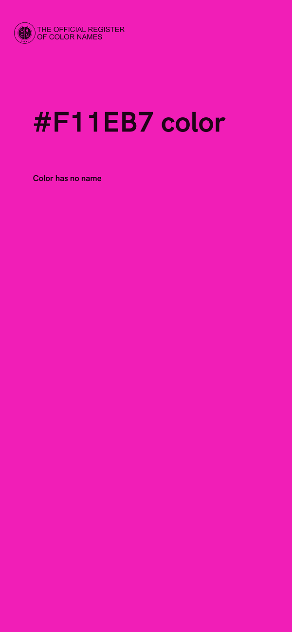 #F11EB7 color image