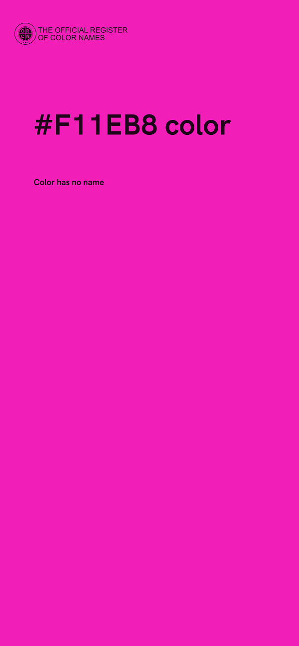 #F11EB8 color image