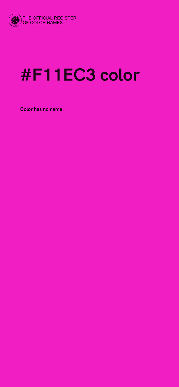 #F11EC3 color image