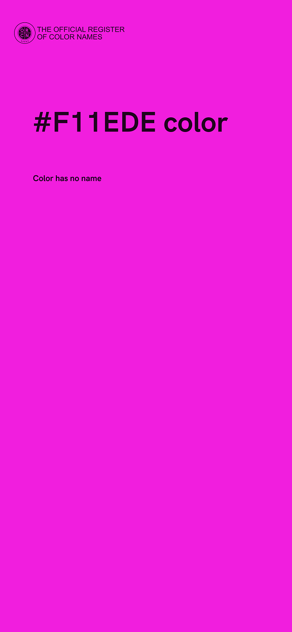 #F11EDE color image