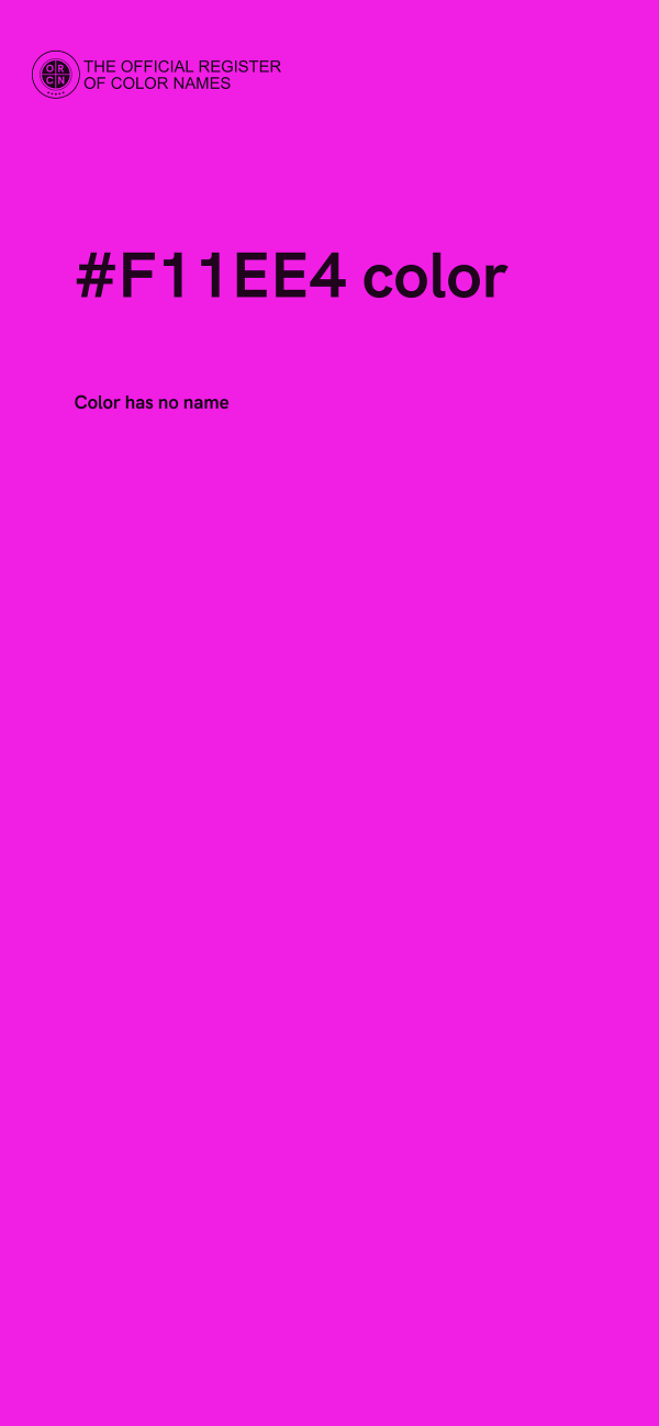 #F11EE4 color image