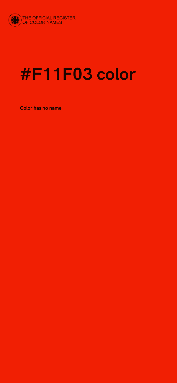 #F11F03 color image