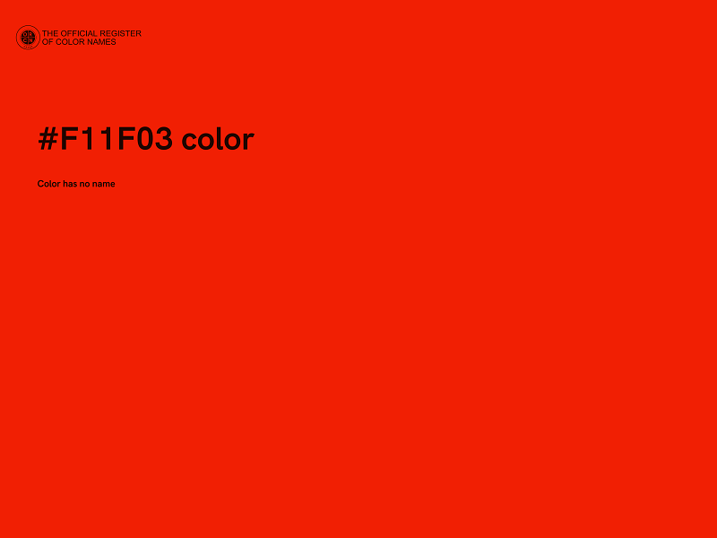 #F11F03 color image