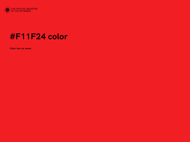 #F11F24 color image