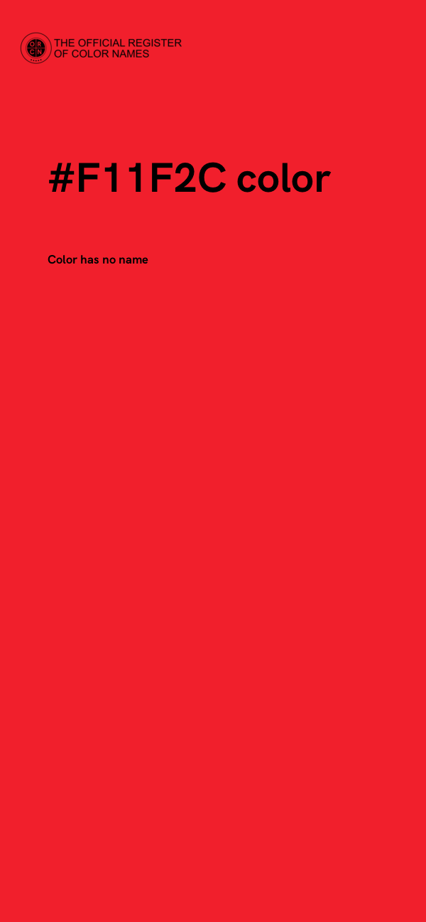 #F11F2C color image