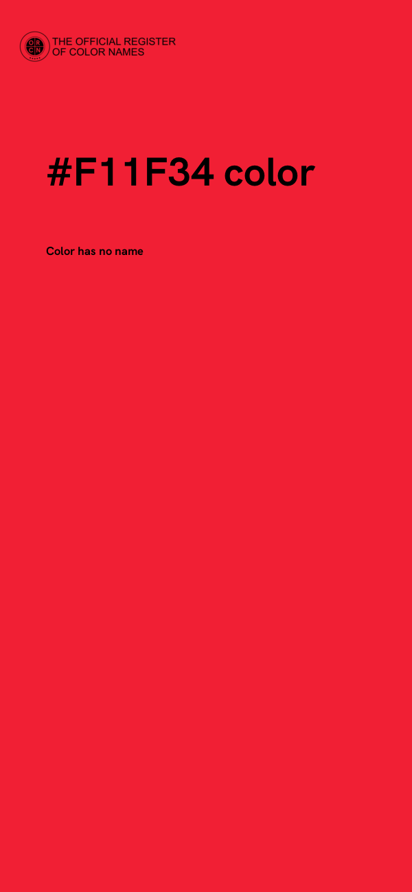 #F11F34 color image