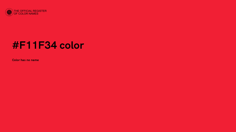 #F11F34 color image