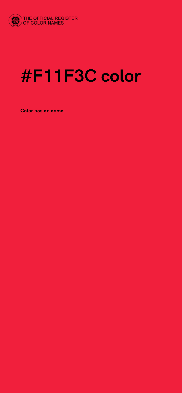 #F11F3C color image