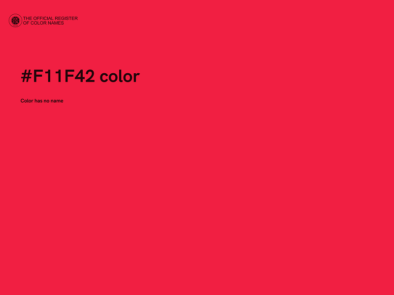 #F11F42 color image