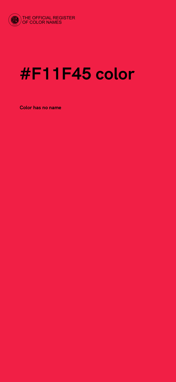 #F11F45 color image