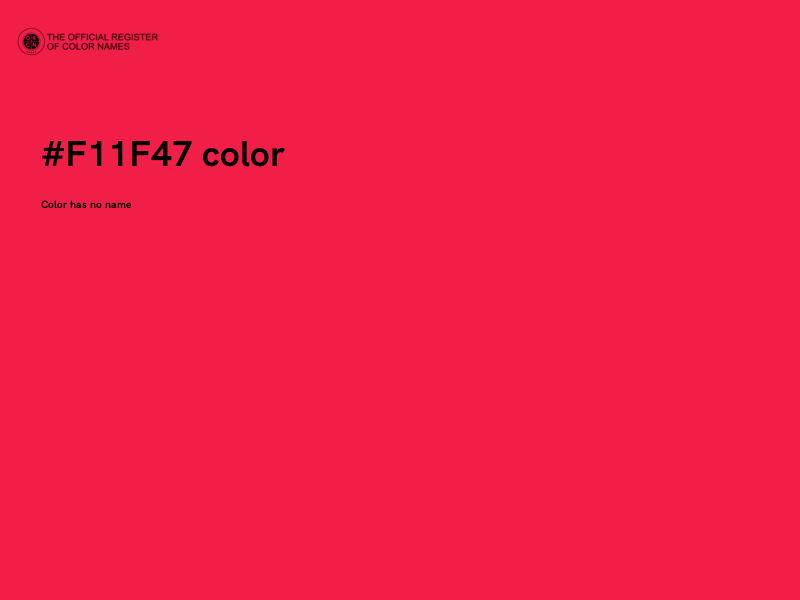#F11F47 color image
