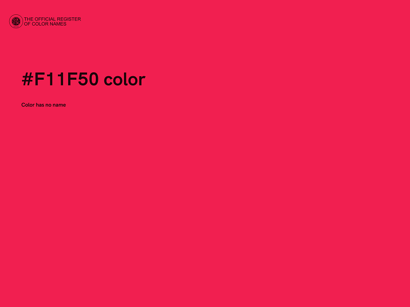 #F11F50 color image