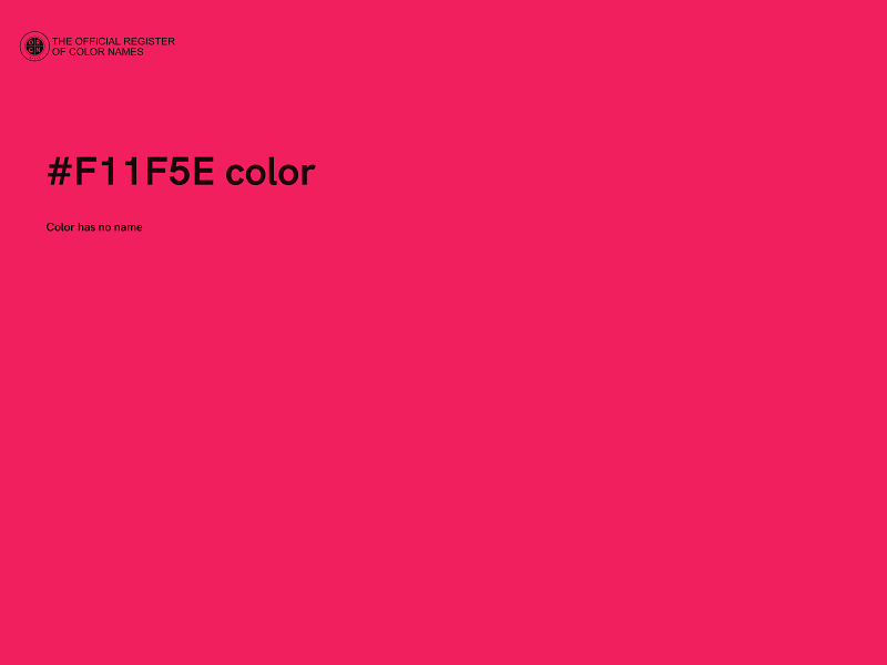 #F11F5E color image