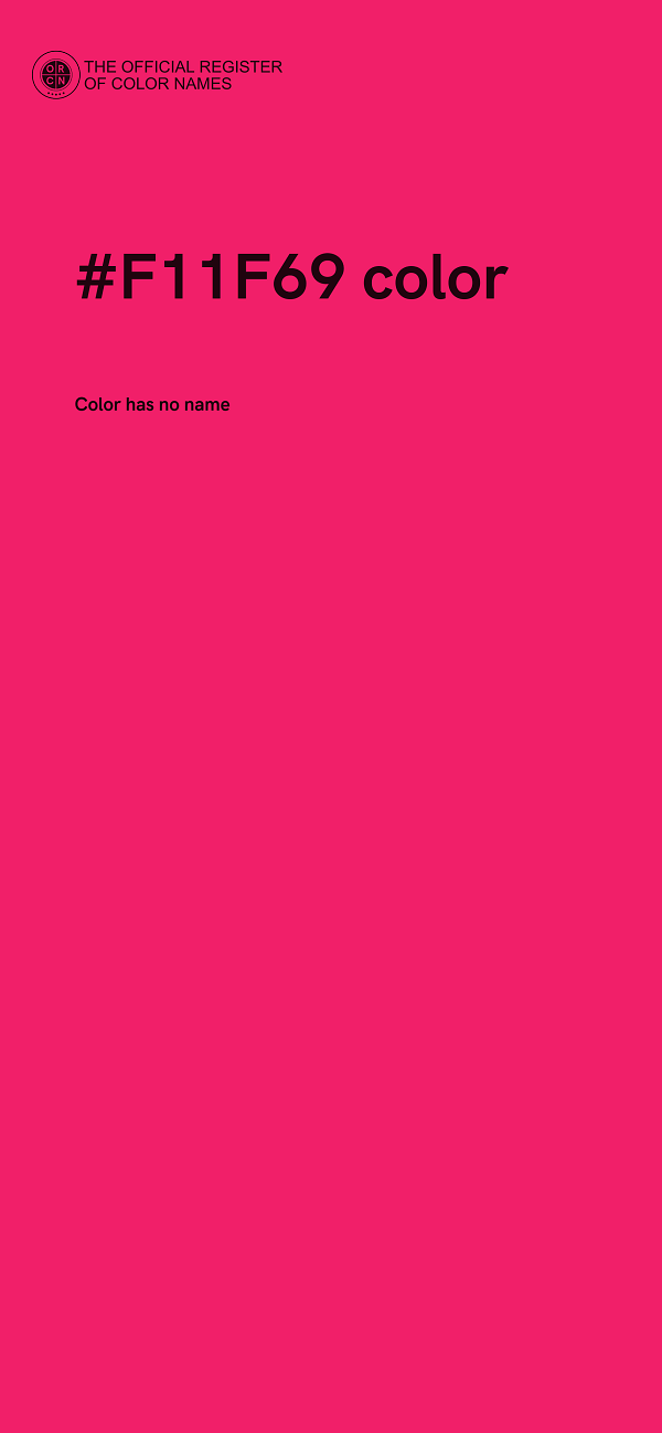 #F11F69 color image