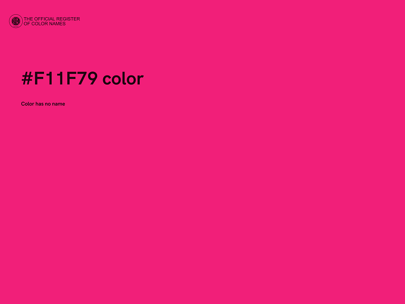 #F11F79 color image