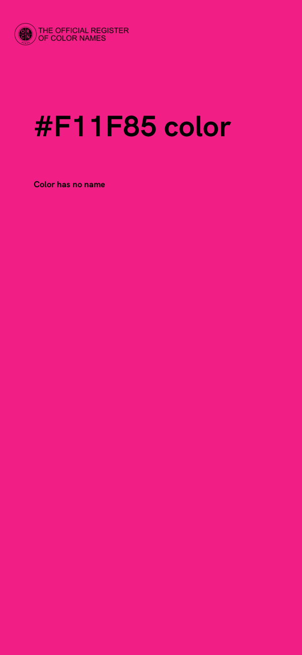 #F11F85 color image