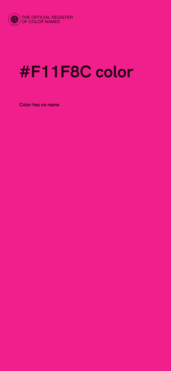 #F11F8C color image