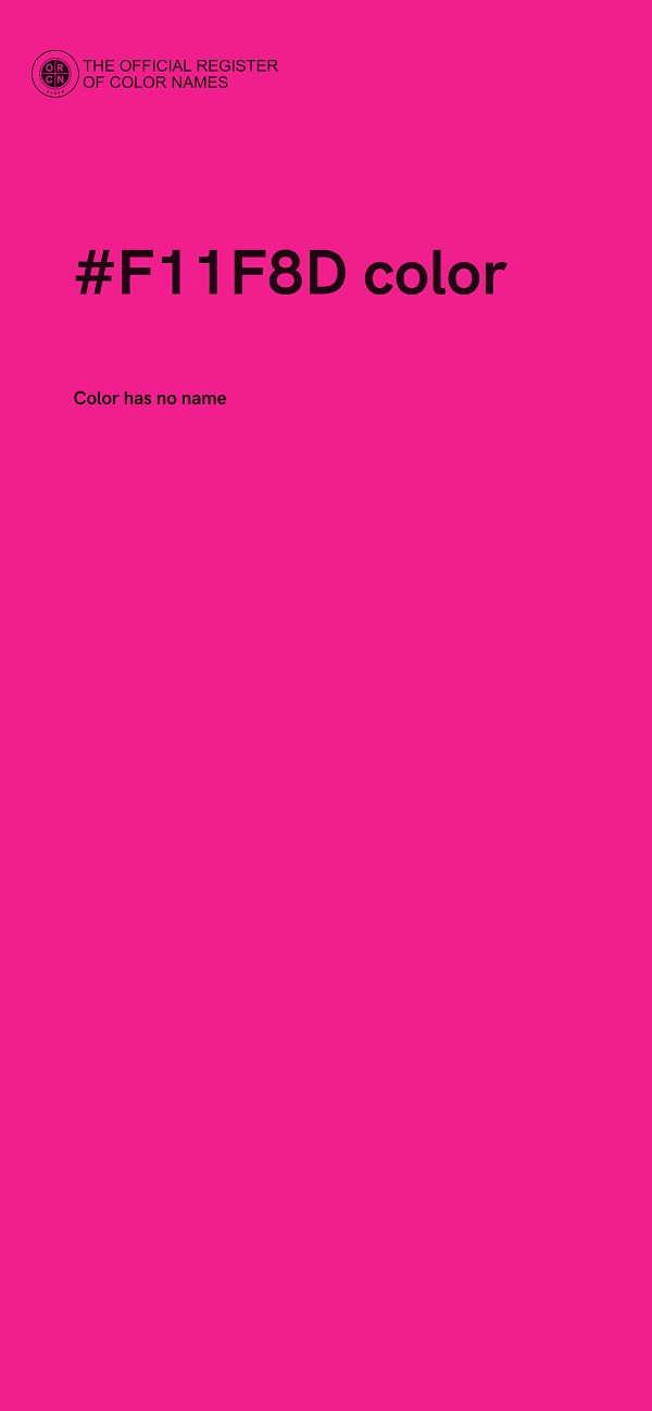 #F11F8D color image