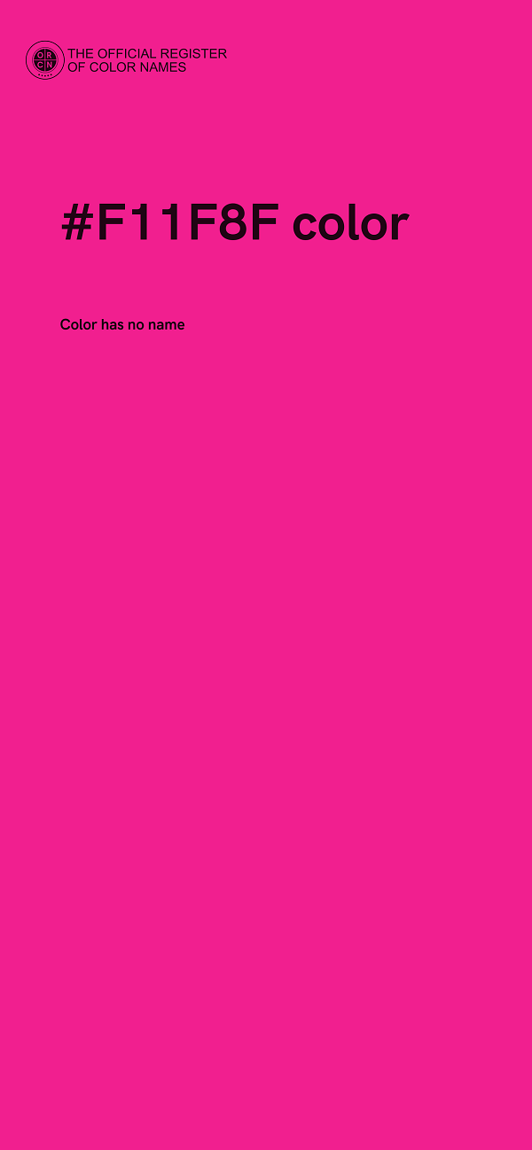 #F11F8F color image