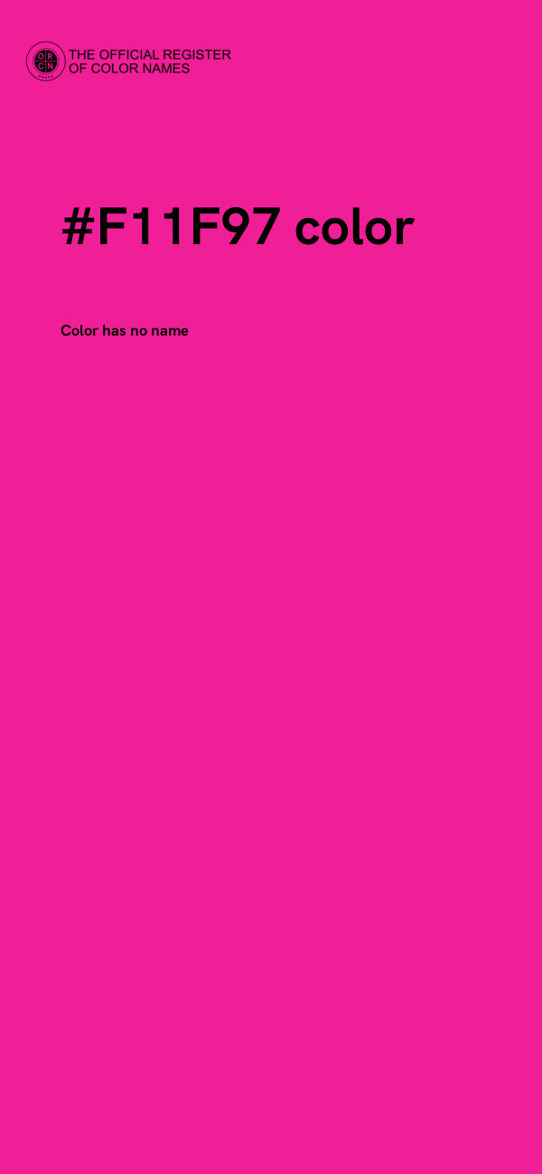 #F11F97 color image