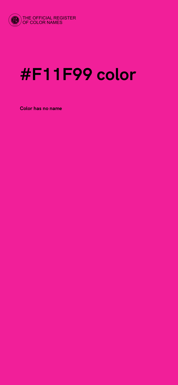 #F11F99 color image