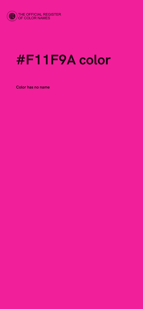 #F11F9A color image