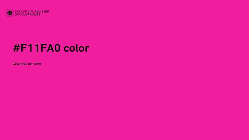 #F11FA0 color image