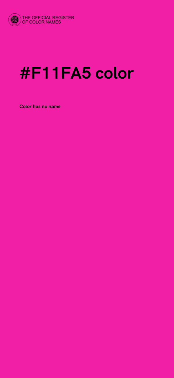 #F11FA5 color image