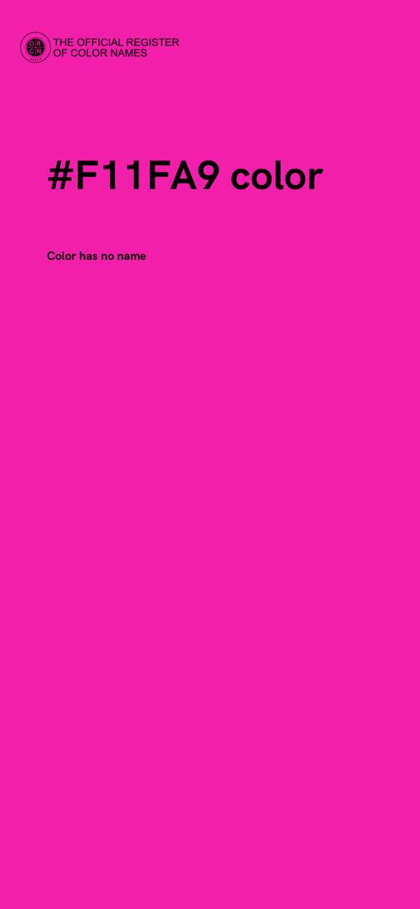 #F11FA9 color image