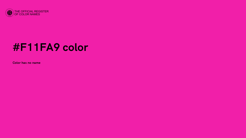 #F11FA9 color image