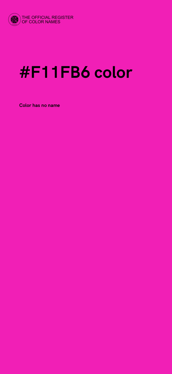#F11FB6 color image