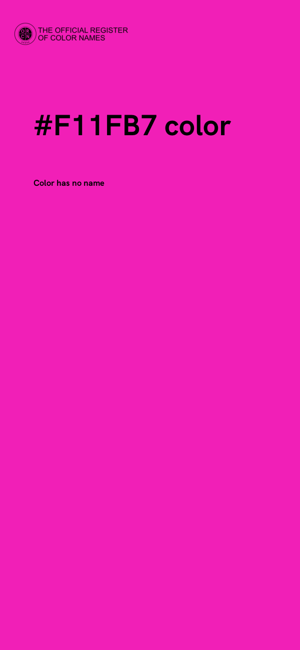 #F11FB7 color image