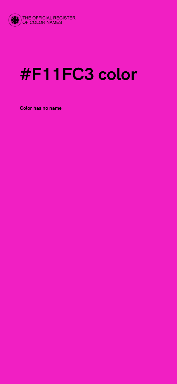 #F11FC3 color image