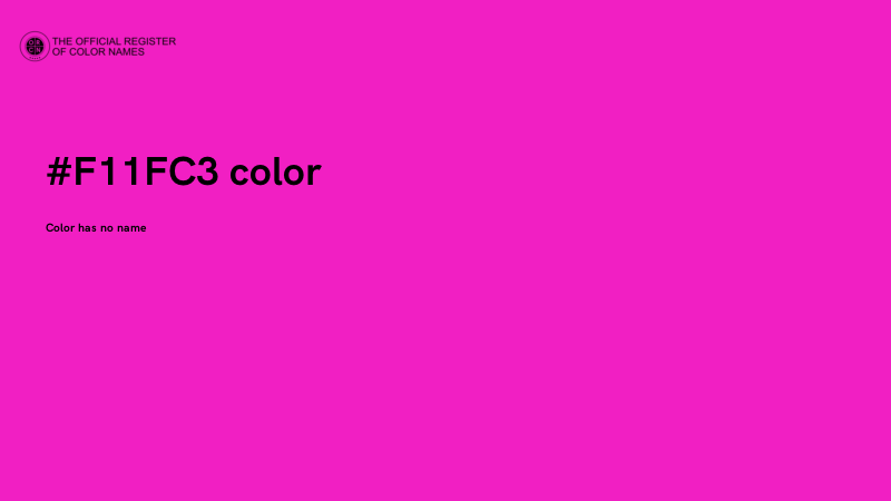 #F11FC3 color image