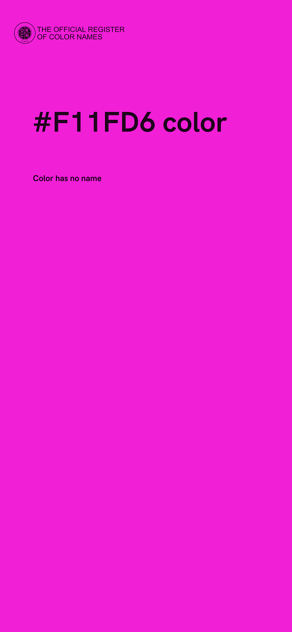 #F11FD6 color image