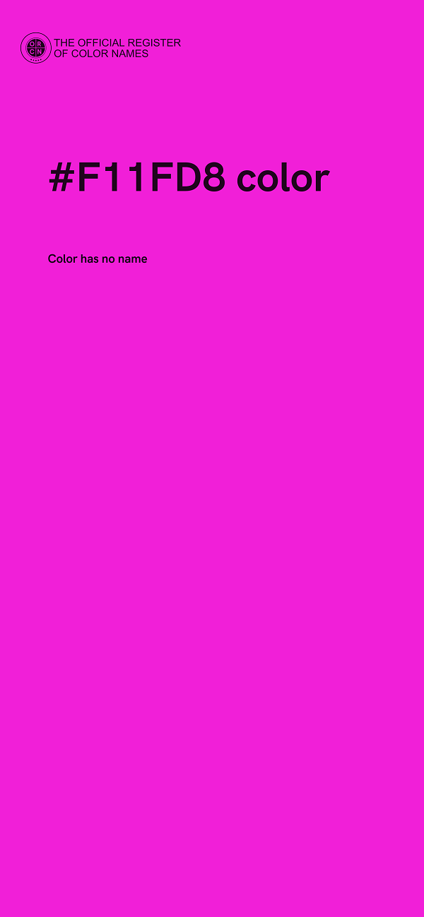 #F11FD8 color image
