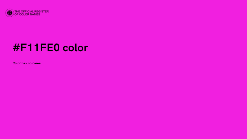 #F11FE0 color image